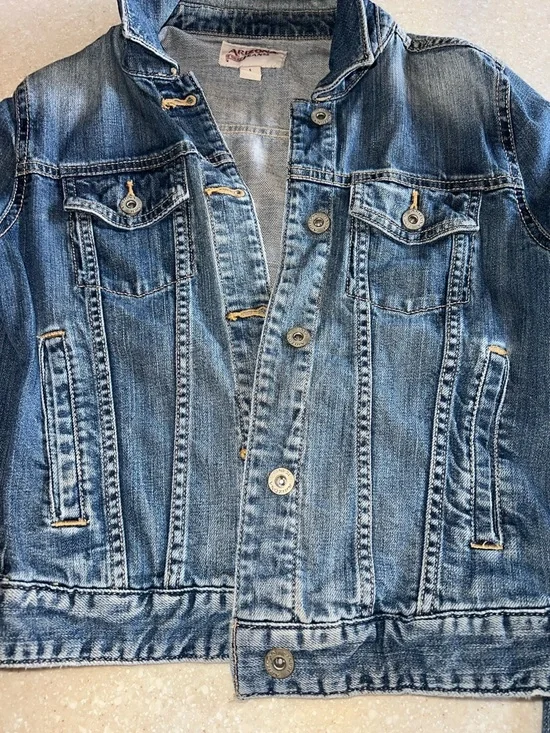Arizona Jean Company Medium Blue Washed Denim Jacket - Picture 4 of 8